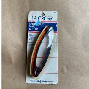 La Cross Sally Hansen Natural Shine Nail Buffer Chamois Tortoise Handle 73303